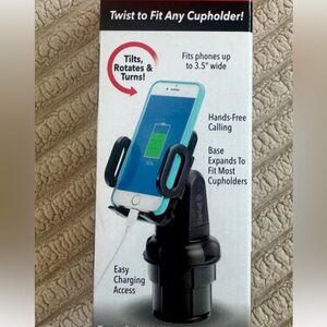 NWOT 📱 BULBHEAD CAR/TRUCK BLACK UNIVERSAL CUP HOLDER CELL PHONE MOUNT